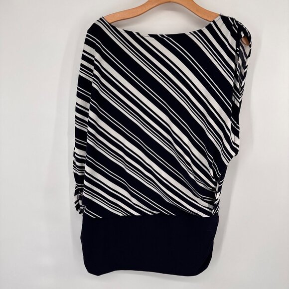 Chicos 3 Womens dark navy Striped Knit Top Size XL - Picture 11 of 11